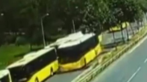 İETT otobüsünü kaçırıp tur attı: Aracın terk edildiği anlar güvenlik kamerasında