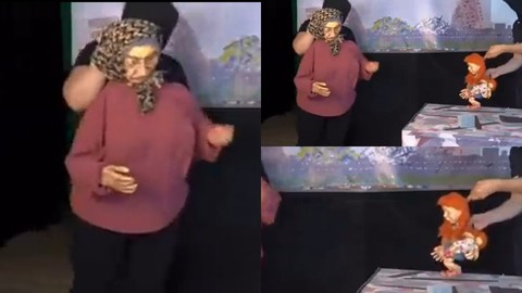 Afetzede çocuklara 'tanrı günahkarları cezalandırır' temalı 'oyun'