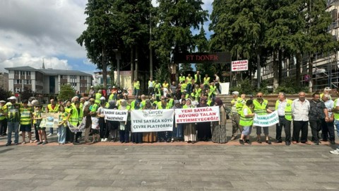 Ordu'da köylüler madene karşı eylem yaptı: 'Toprağımıza sahip çıkacağız'