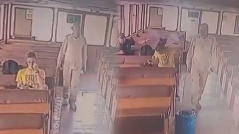 Vapurda hiç tanımadığı kişinin saçını yaktı!