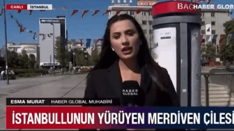 Haber Global'in 'çalışmıyor' dediği yürüyen merdivenler, kanalı canlı yayında yalanladı