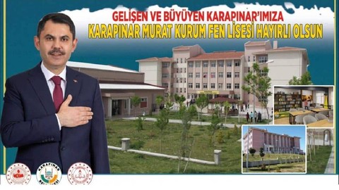 AKP'nin İBB adayı Murat Kurum'a jest! Adı bir fen lisesine verildi