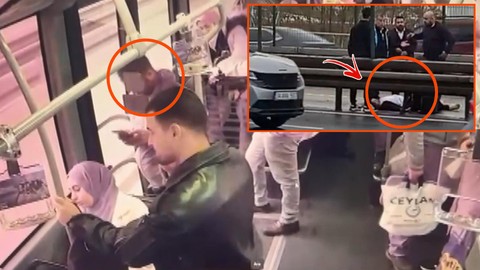 Metrobüsteki Dehşet Saniye Saniye Kamerada