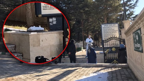 Mezarlıkta 'Beyaz Torba' Gizemi... Polisler Harekete Geçti