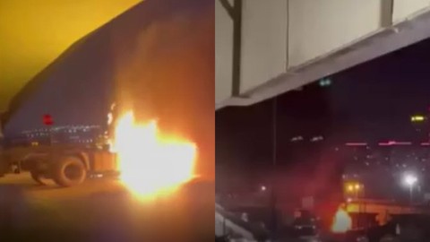 Beylikdüzü'nde Panik Dolu Anlar: Seyir Halindeki Tır Alev Alev Yandı