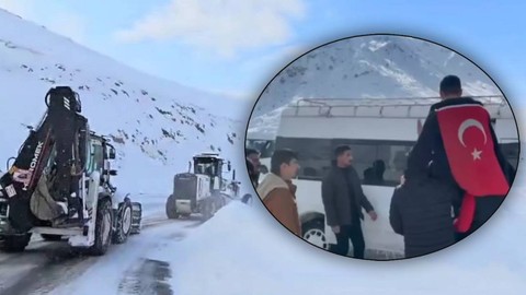 Kardan Kapanan Yol Asker Uğurlaması İçin Açıldı