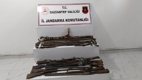 Gaziantep’te Silah Kaçakçılarına Suçüstü, 18 Gözaltı 1 Tutuklama