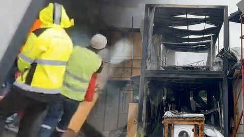 İşçilerin Kaldığı Konteynerde Korkutan Yangın