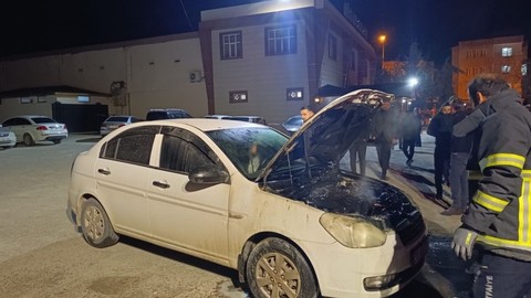 Park Halindeki Otomobil Küle Döndü