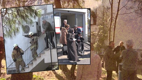 Üsküdar Devlet Hastanesi'nde Yangın Paniği, Hastalar Bir Bir Tahliye Edildi