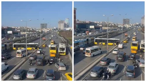 E5'te Otobüs Kazası... Bir Yolcu Yaralandı