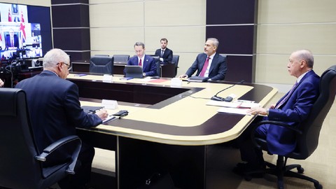Cumhurbaşkanı Erdoğan, Çevrimiçi Liderler Toplantısı’na Katıldı
