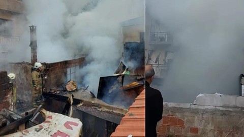 Tek Katlı Evde Çıkan Yangın Korkuya Neden Oldu