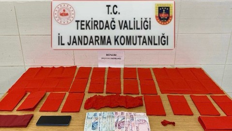 Tekirdağ'da Peçeteye Emdirilmiş Uyuşturucu bulundu
