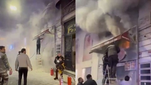 İstiklal Caddesi'nde Korkutan Yangın! Dumanların Arasında Kalan Çocuk Ölümden Döndü