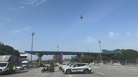 Kırklareli'nde Trafikte Cayrokopterli Denetim