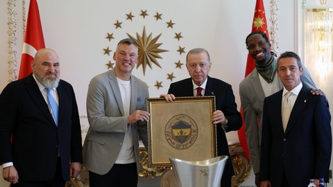 Cumhurbaşkanı, Fenerbahçe Beko'yu Kabul Etti