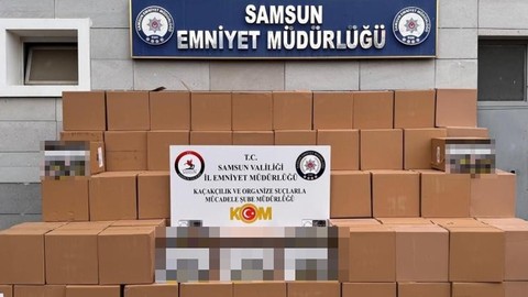 Samsun'da 3 Milyona Yakın Kaçak Makaron Ele Geçirildi