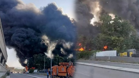İzmir'de Hastane Yakınında Yangın, Hastalar Tahliye Edildi