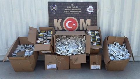 Aydın'da 102 Bine Yakın Doldurulmuş Makaron Ele Geçirildi