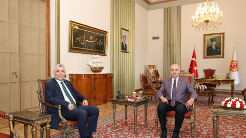 TBMM Başkanı Kurtulmuş, Ticaret Bakanı Bolat ile Görüştü