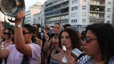 Yunanistan'da Gazze Eylemi, Açlıktan Ölenlere Dikkat Çekildi