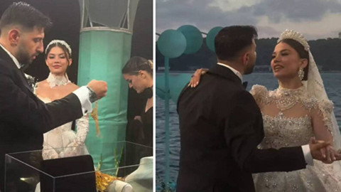 Ünlü Şarkıcı Burak Bulut İle Eda Sakız Evlendi! Düğünde Cam Kutudaki Altın Şov Gündem Oldu