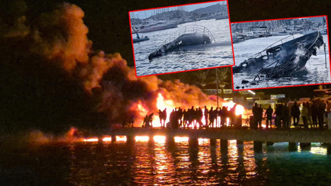 Bodrum Yalıkavak'ta Korkutan Görüntü: Milyonluk Tekneler Cayır Cayır Yandı