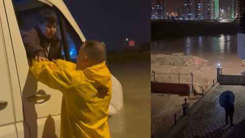 Adana'yı Sağanak Vurdu! Mahsur Kalan Çocuklar Kurtarıldı