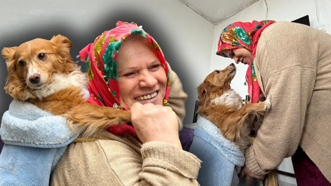 Trabzon'un 'Kukuli'si... Şiddet Mağduru Köpeği Sırtında Taşıyarak İyileştirdi