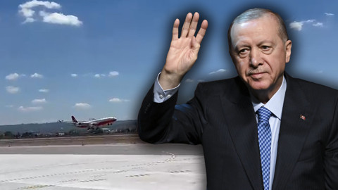 Yenilenen Ankara Havalimanı'na İlk İnişi Cumhurbaşkanı Erdoğan Yaptı