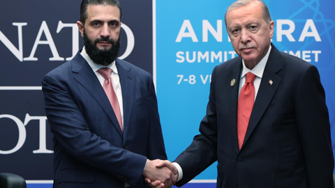 Cumhurbaşkanı Erdoğan Şara'yla Görüştü
