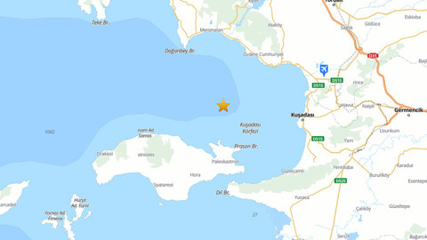İzmir Menderes Açıklarında Deprem