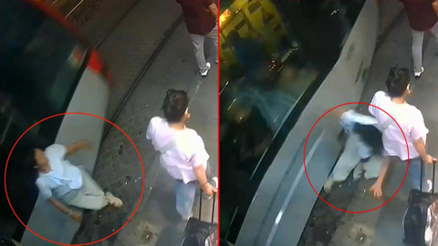İstanbul'da Korkutan Kaza! Tramvay Kadına Çarptı