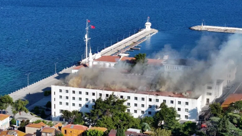 Heybeliada Deniz Harp Okulu'nda Korkutan Yangın