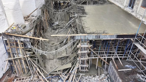 Erzurum'da Bir İnşaatta Göçük Yaşandı: 2 İşçi Yaralandı