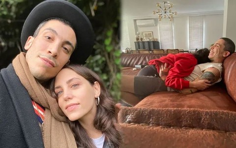Can Bonomo ve Öykü Karayel'in karantina pozu! Eşini havaya kaldırdı