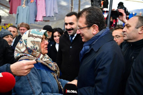 Sultanbeyli'de Ekrem İmamoğlu'na yoğun ilgi