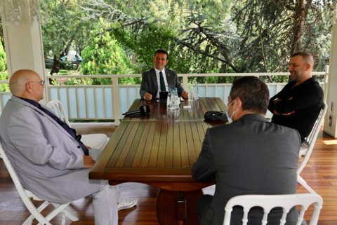 Ekrem İmamoğlu, Rasim Öztekin ve Şevket Çoruh’u ağırladı