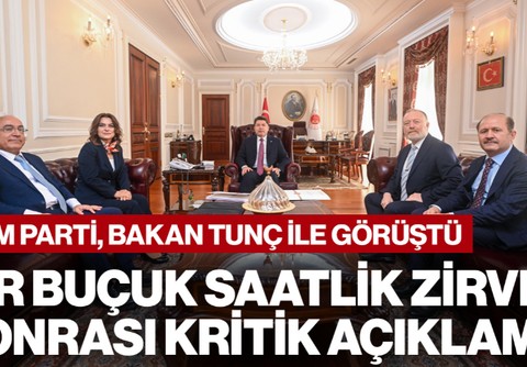 DEM Parti Heyeti Bakan Tunç ile Görüştü: Bir Buçuk Saatlik Zirve Sonrası Kritik Açıklama