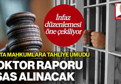 İnfaz Düzenlemesi Öne Çekiliyor... Hasta Mahkumlara Tahliye Umudu: Doktor Raporu Esas Alınacak