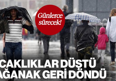Sıcaklıklar Düştü, Sağanak Geri Döndü: Meteoroloji’den Yağış ve Fırtına Uyarısı