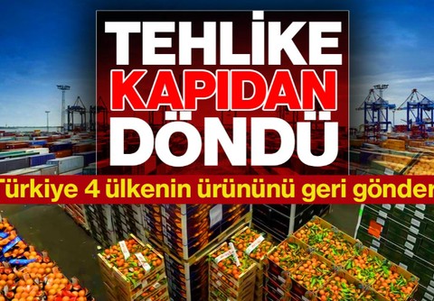 Tehlike Kapıdan Döndü! Türkiye, 4 Ülkenin Ürününü Geri Gönderdi