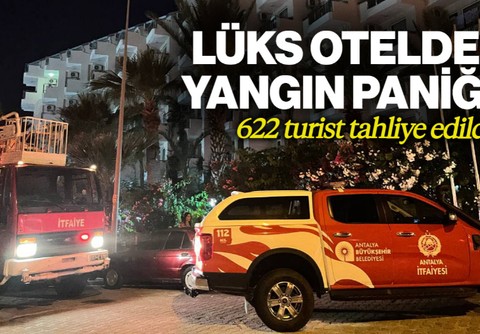 Antalya'da Lüks Otelde Yangın Paniği! 622 Turist Tahliye Edildi