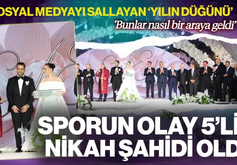 Yılın Düğünü Sosyal Medyayı Yıktı Geçti! Sporun Olay 5’lisi Nikah Şahidi Oldu, Gören İnanamadı