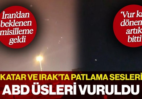 Katar'da Patlama Sesleri! İran'dan ABD Üssüne Füze Saldırısı