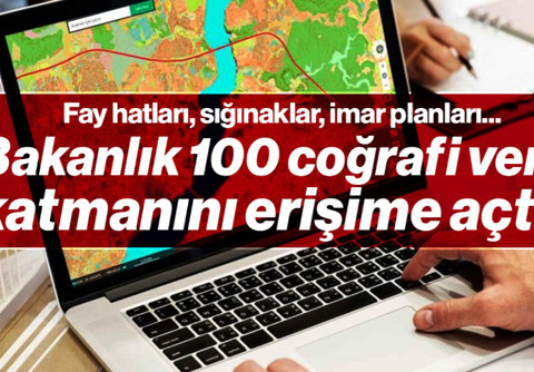 Fay Hatlarından, Sığınak Alanlarına Kadar... Bakanlık 100 Coğrafi Veri Katmanını Erişime Açtı, Hemen e-Devlet'ten Bakın