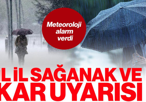 Meteoroloji Alarm Verdi: İl İl Sağanak ve Kar Uyarısı!