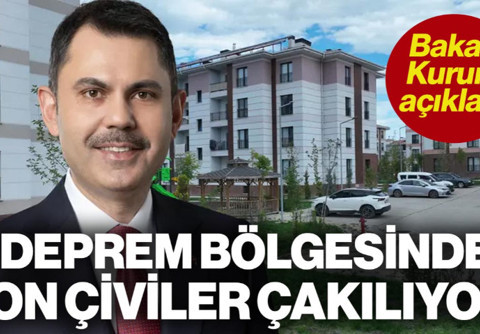 Bakan Kurum Açıkladı! 'Deprem Bölgesinde Artık Son Çiviler Çakılıyor, Son Tuğlalar Koyuluyor'