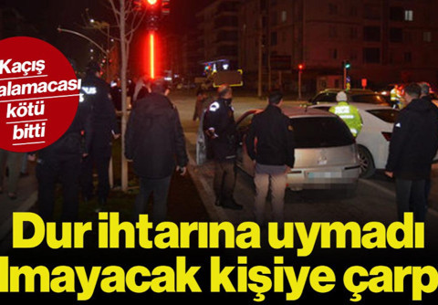 Kaçış Kovalamacası Kötü Bitti! Dur İhtarına Uymadı, Olmayacak Kişiye Çarptı